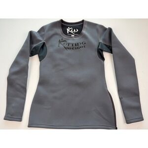 Kutting Weight Sauna Suit Sweat Grey Training Long Sleeve Side Zip Shirt Medium